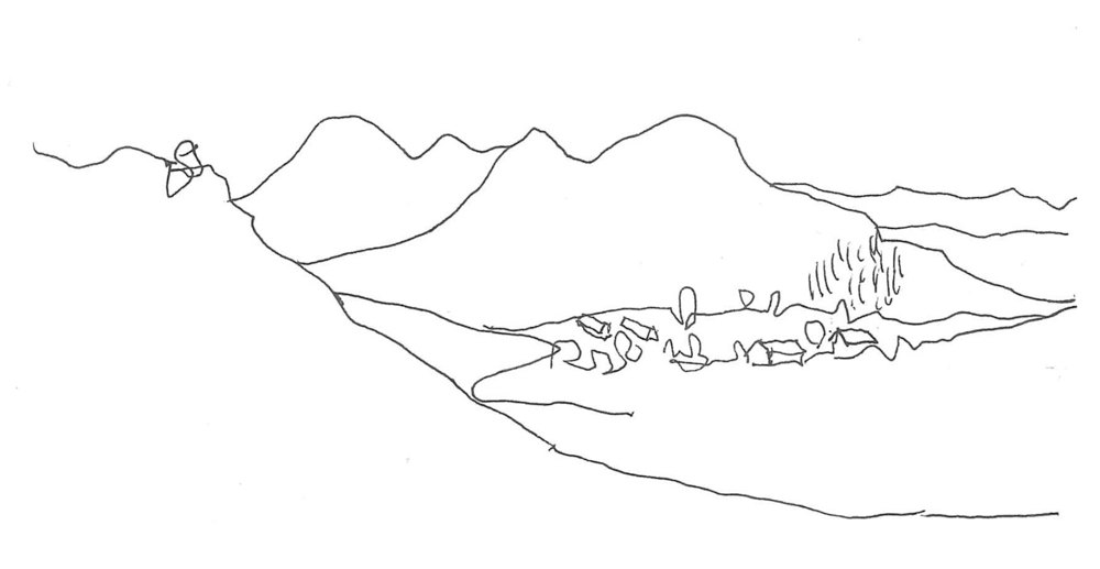 Mountain sketch by Thorsten