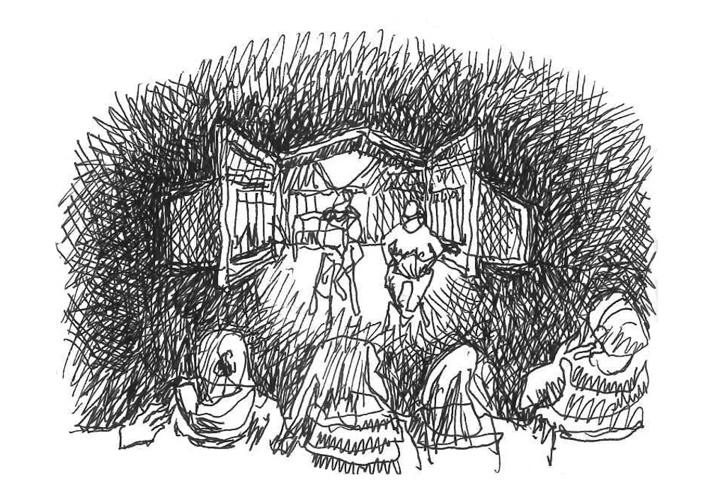 Thorsten’s sketch of Aalaapi at the National Arts Festival