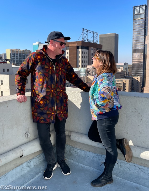Heather and Thorsten in their new jackets