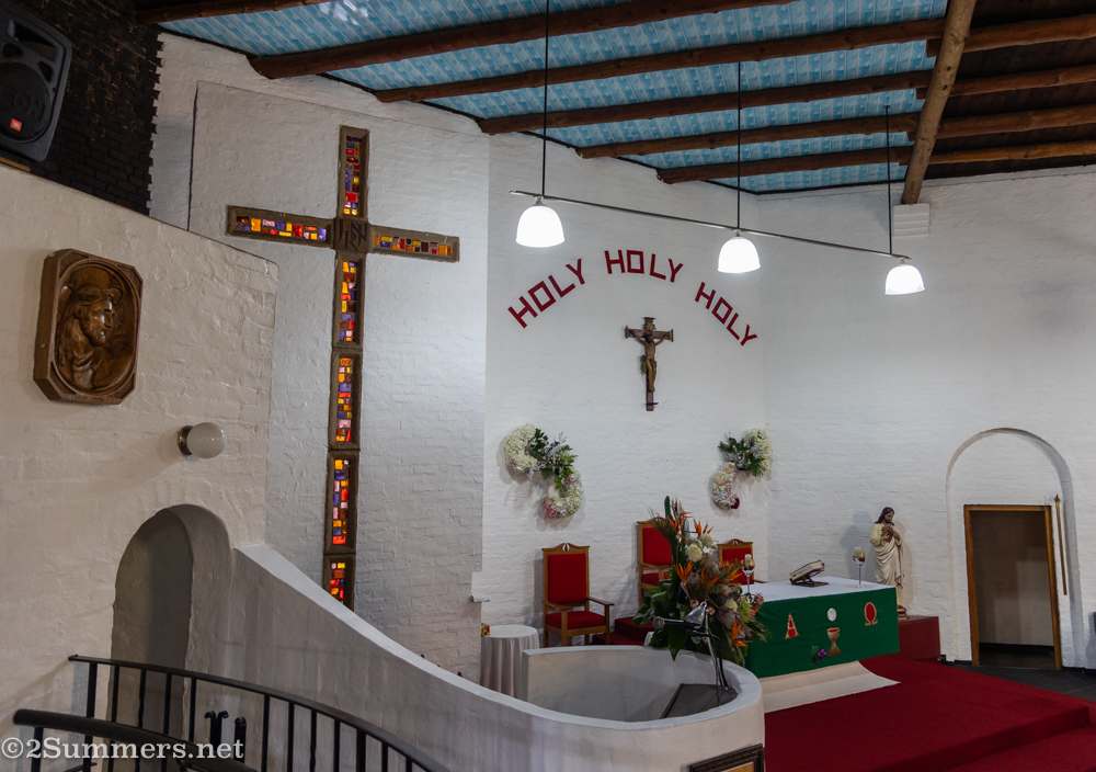 I love the curved shape of the pulpit.