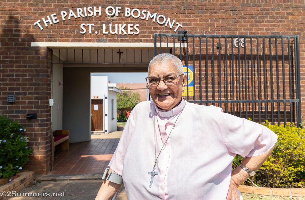 The Reverend Cathy Lee. I love her pink reverend shirt.