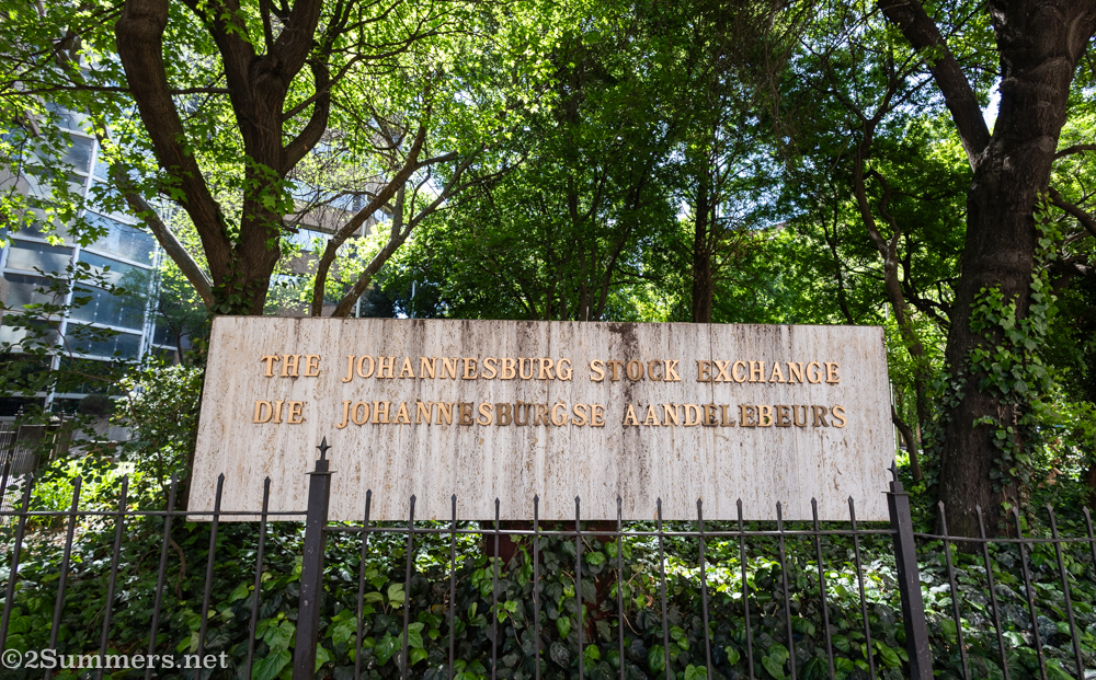 Garden outside the old JSE