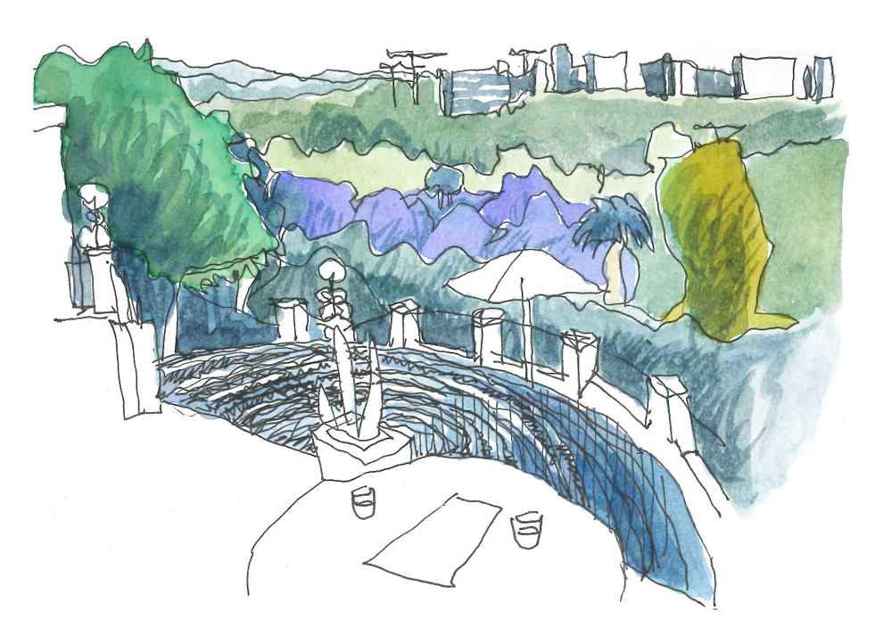 Sketch of the view from the Westcliff