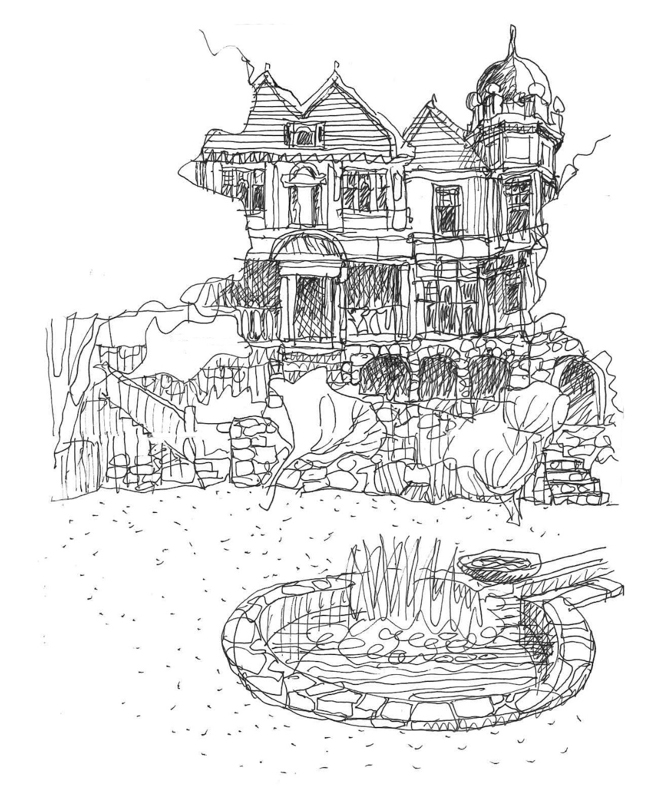 Back of the house sketch by Thorsten