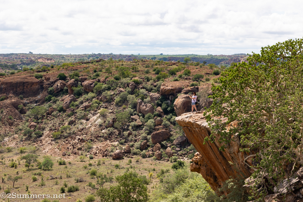 Heather at the confluence in Mapungubwe National Park