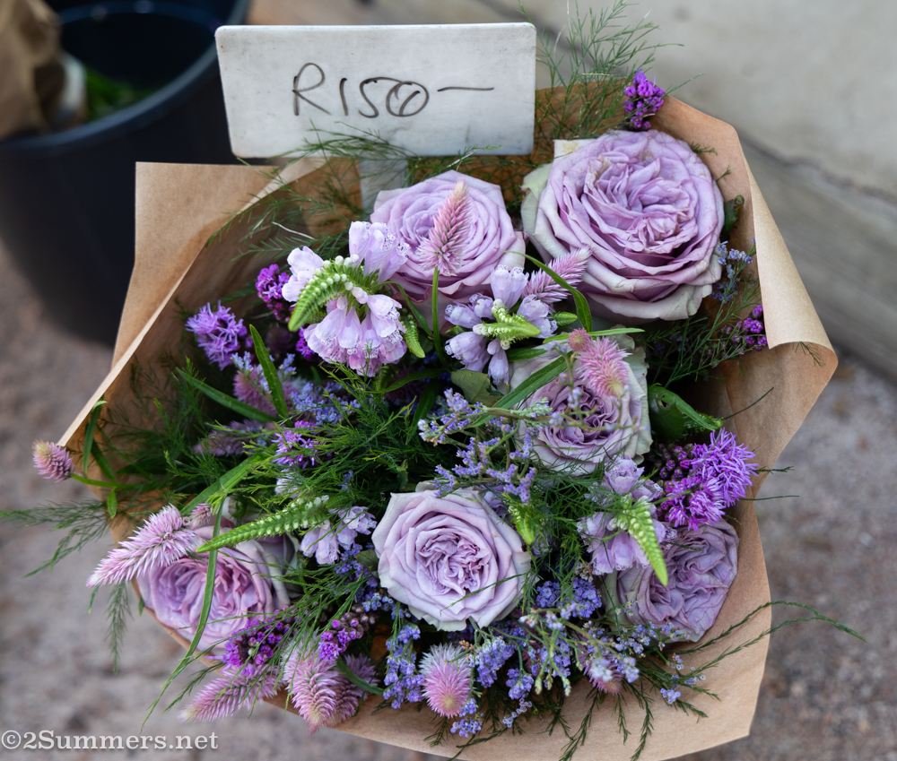 Purple roses at the Pretoria Boeremark