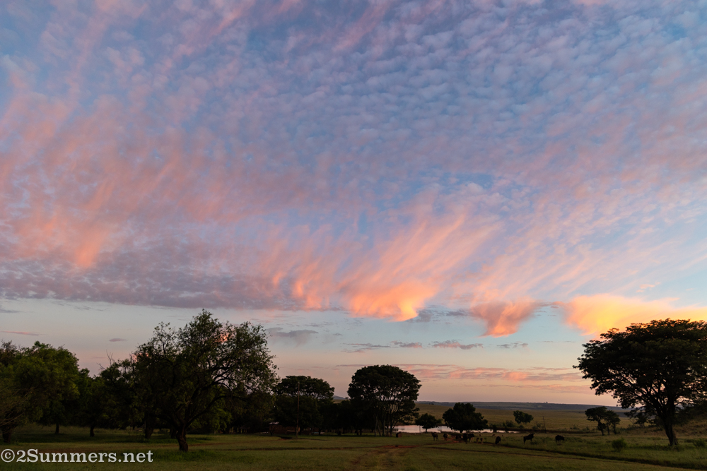 Sunrise before our hike