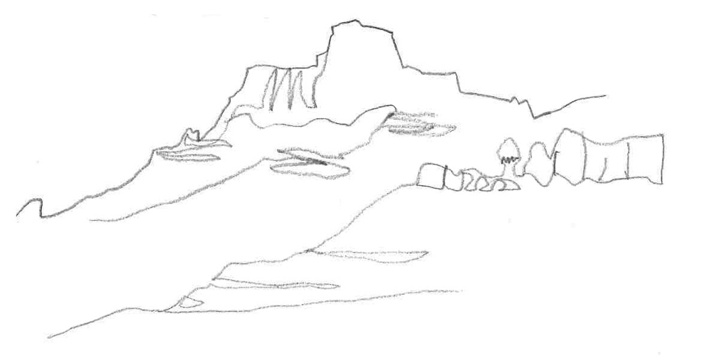 Thorsten’s sketch of the Devil’s Hook trail