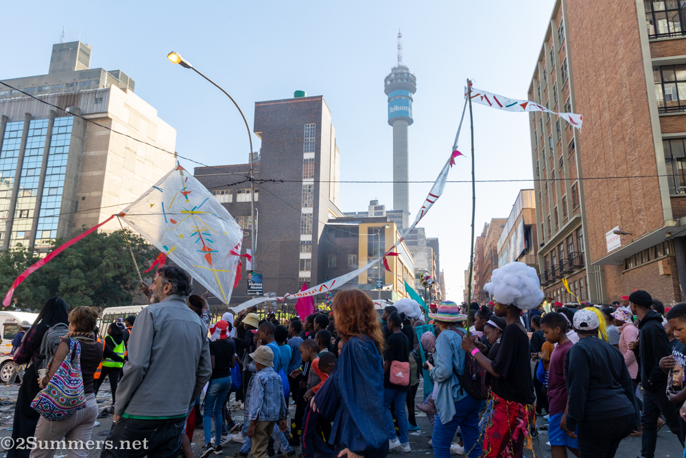 Parading past the Telkom Tower