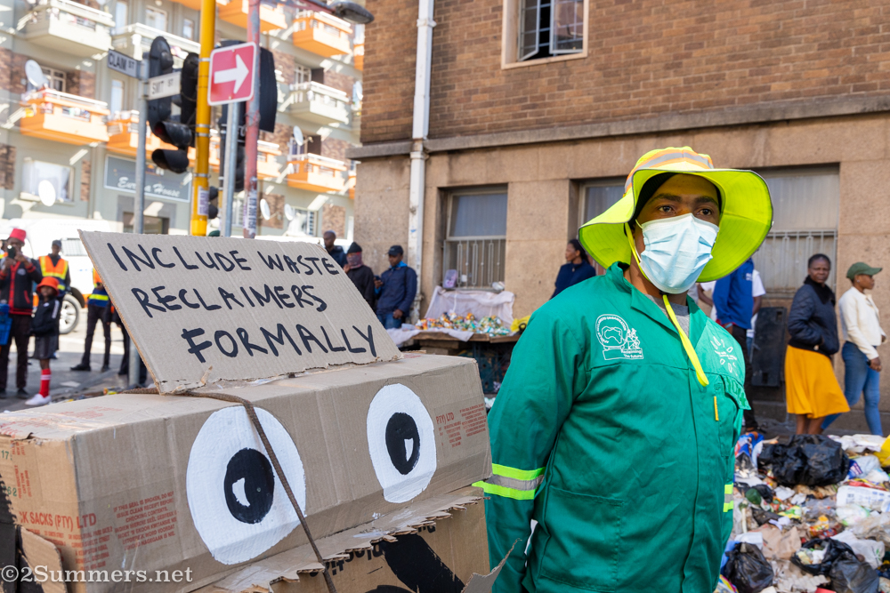 Waste reclaimer in the parade