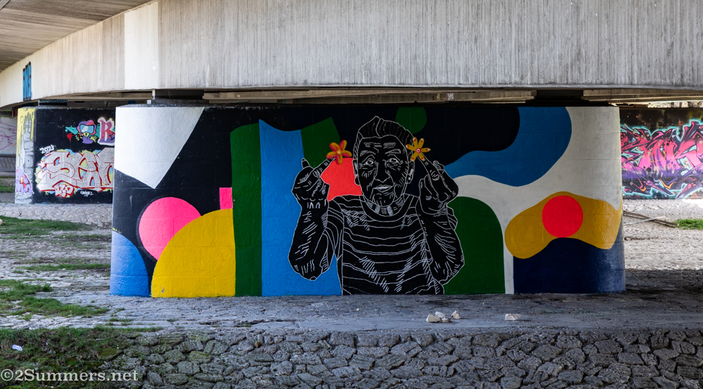 Mural under a highway overpass
