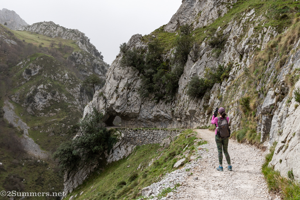 Tunnels carved into the rock