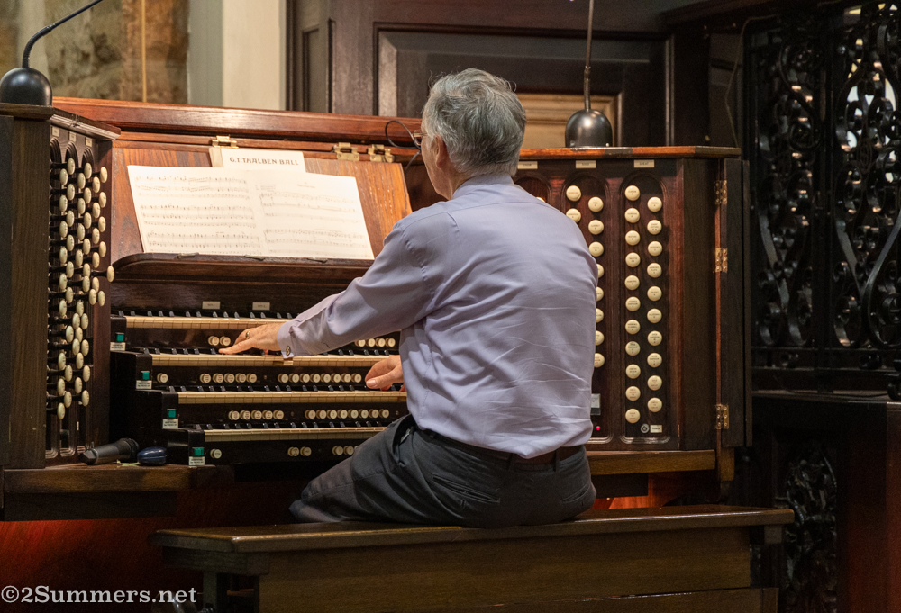 Sidney Place playing the organ