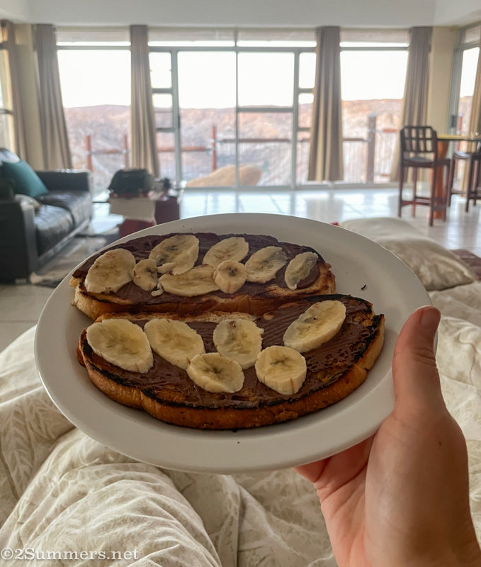 Birthday breakfast at Augrabies