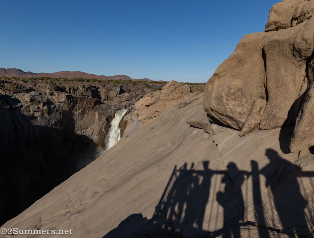 View of Augrabies Falls with shadows