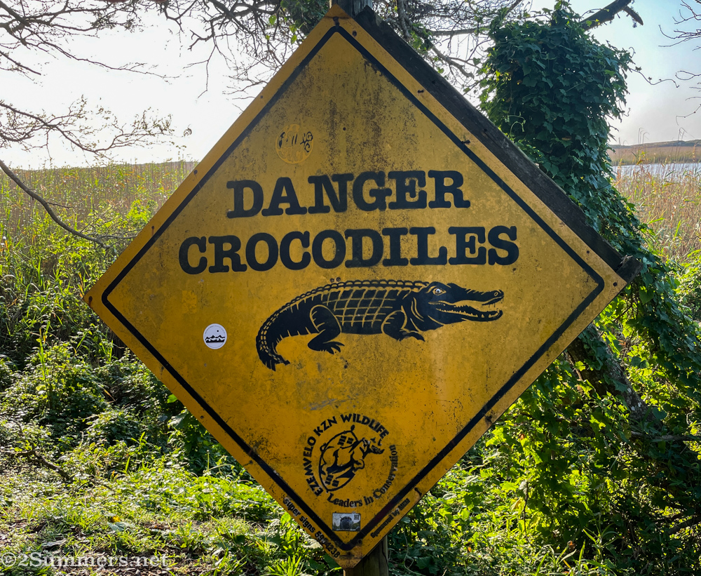 Crocodile warning sign in St. Lucia