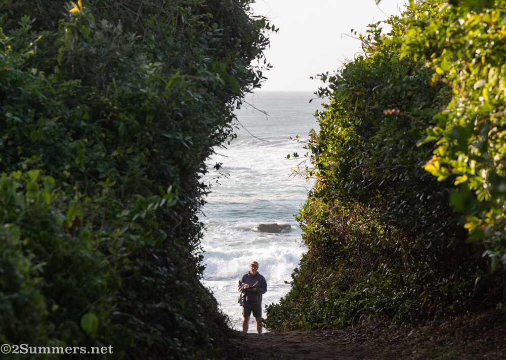 Thorsten sketching at Mission Rocks